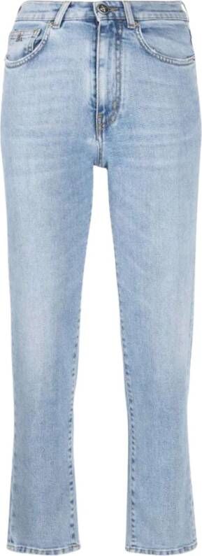 John Richmond Modieuze Slim Fit Jeans met Achterprint Blauw Dames