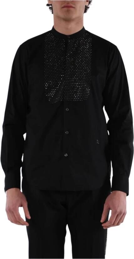 John Richmond Casual Overhemd met Contrastkraag Zwart Heren - Foto 2