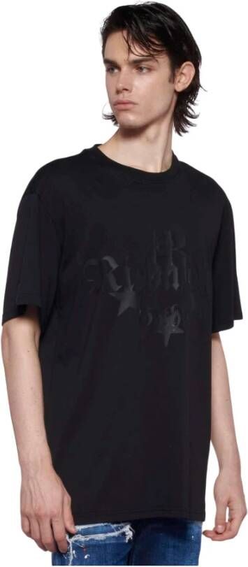 John Richmond Oversized Ronde Hals T-Shirt Upgrade Zwart Heren