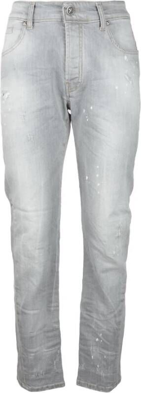 John Richmond Premium Katoenen Straight Jeans Grijs Heren