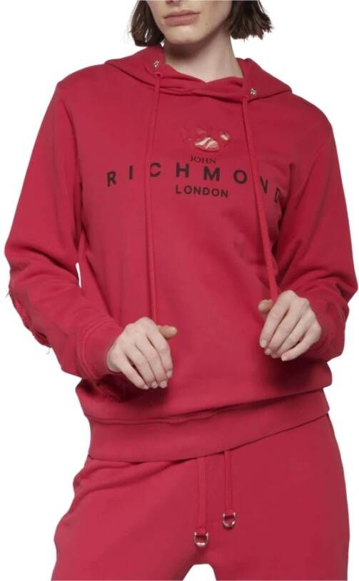 John Richmond Regulier Logo Sweatshirt Roze Dames