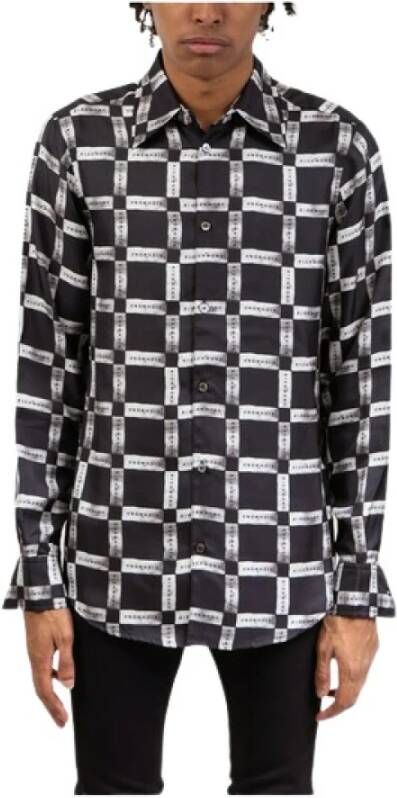 John Richmond Logo Overhemd met Lange Mouwen Black Heren