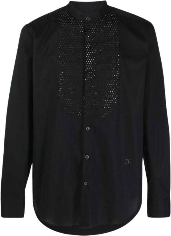 John Richmond Casual Overhemd met Contrastkraag Zwart Heren - Foto 1