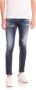 John Richmond Tranentrekkende Slim-Fit Jeans Blauw Heren - Thumbnail 6
