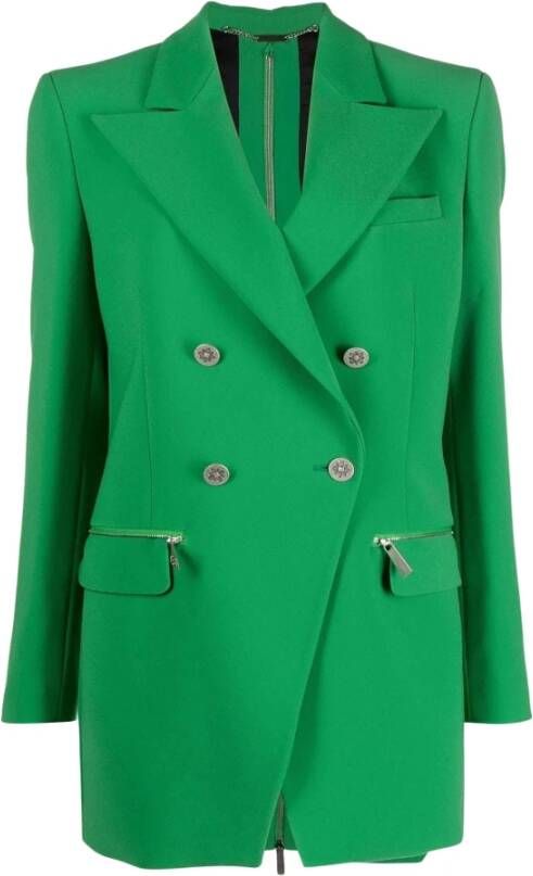 John Richmond Blazer Jas Upgrade Jouw Garderobe met deze Hoogwaardige Polyester Jas Green Dames