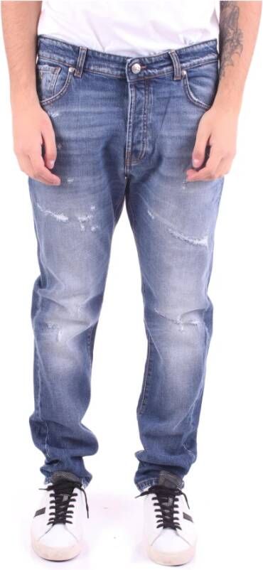 John Richmond Noodlijdend effect gewone fit jeans Blauw Heren