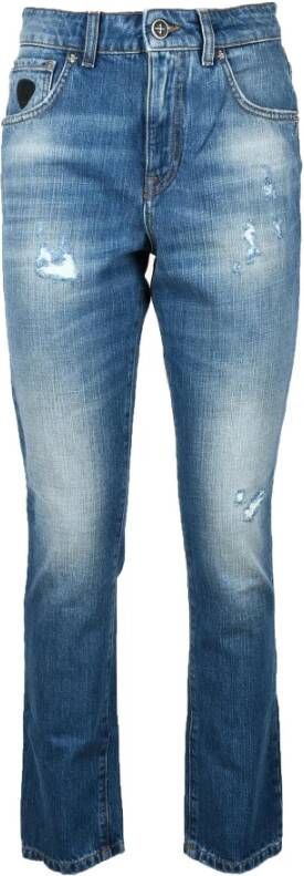 John Richmond Slim-Fit Denim Blauwe Jeans voor Vrouwen Blauw Dames