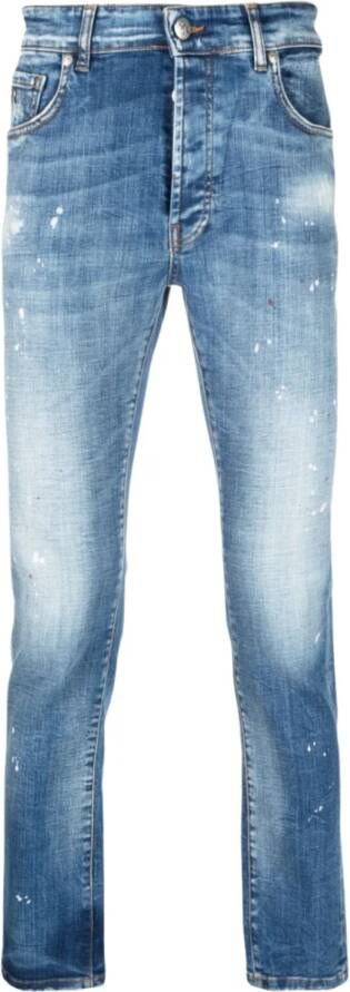 John Richmond Slim-fit Jeans Blauw Heren