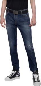 John Richmond Slim-Fit Jeans met Voorste Scheuren Blauw Heren