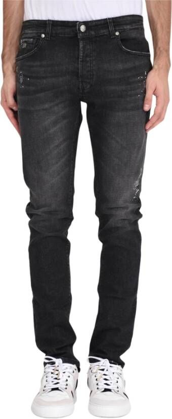 John Richmond Slim-fit jeans Zwart Heren