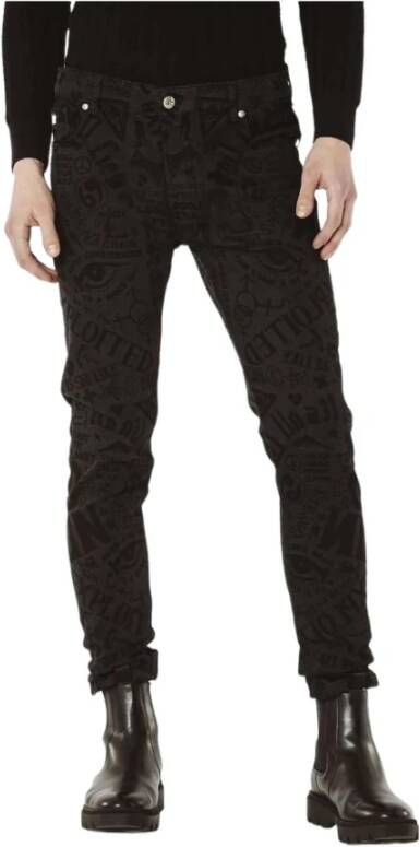 John Richmond Slim-fit jeans Zwart Heren