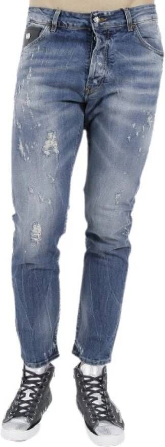 John Richmond Stijlvolle Slim-Fit Katoenen Jeans voor Heren Black Heren