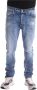 John Richmond Slim-Fit Logo Jeans Blauw Heren - Thumbnail 4