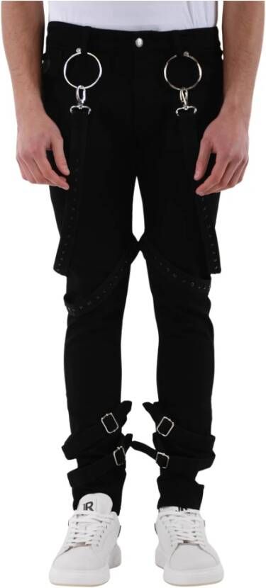 John Richmond Slim-Fit Jeans met stijlvolle details Black Heren