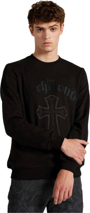 John Richmond Sweatshirt met borduurwerk Zwart Heren