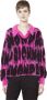 John Richmond Ronde hals gebreide kleding Purple Dames - Thumbnail 1