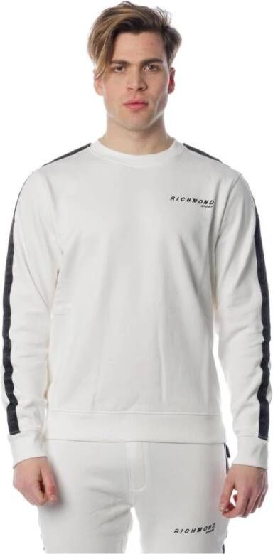 John Richmond Sweatshirt schouders en armen logo Wit Heren