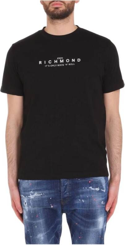 John Richmond T-shirt con logo Zwart Heren