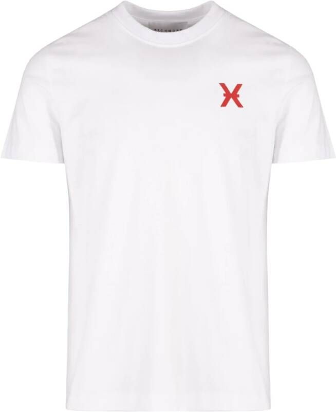 John Richmond T-Shirt met Contrast Logo Print White Heren