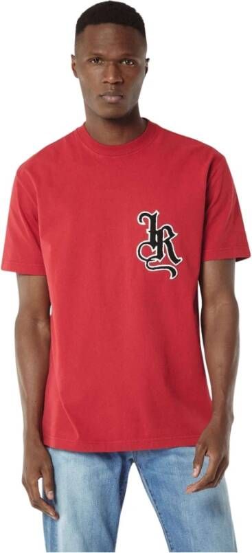 John Richmond T-shirt met geborduurd logo Rood Heren