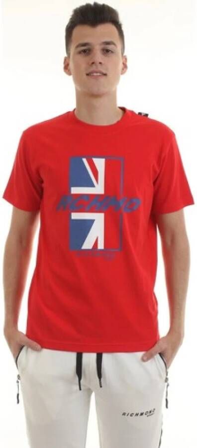 John Richmond Stijlvol en Comfortabel Heren Rood T-Shirt Red Heren