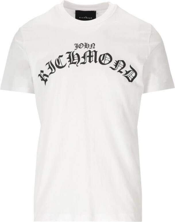 John Richmond Logo Korte Mouw Katoenen T-Shirt White Heren - Foto 2