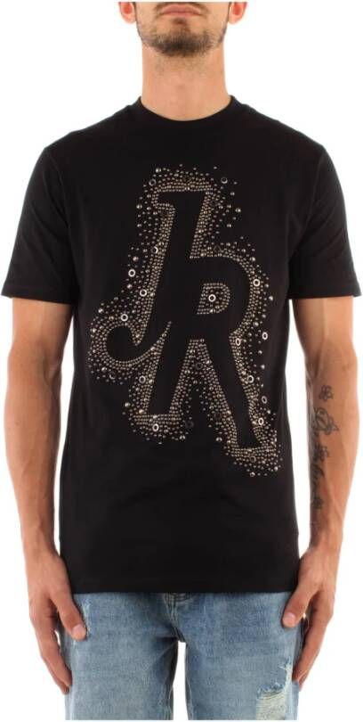 John Richmond Logo Applique Katoenen T-shirt Black Heren