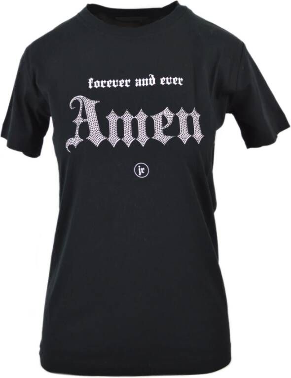 John Richmond T-shirt met a print Zwart