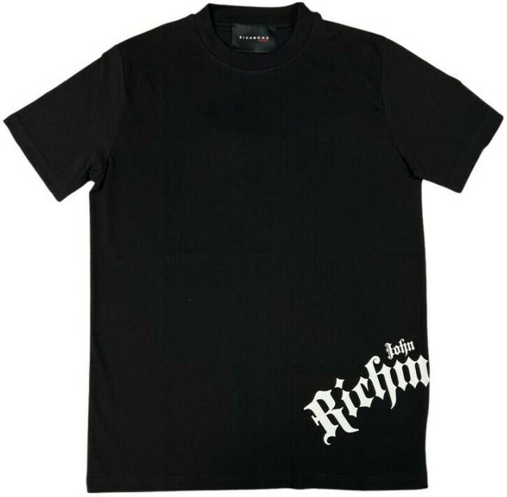 John Richmond Korte Mouw T-shirt Black Heren