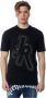 John Richmond Logo Applique Katoenen T-shirt Black Heren - Thumbnail 4