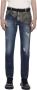 John Richmond Tie Dye Versleten Straight Jeans Blauw Heren - Thumbnail 3