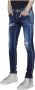 John Richmond Tranentrekkende Slim-Fit Jeans Blauw Heren - Thumbnail 3