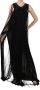 John Richmond Black Silk Beaded Sequined Sheer Dress Zwart Dames - Thumbnail 1