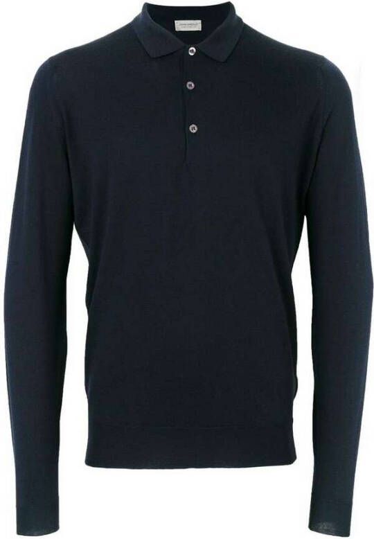 John Smedley T-shirts and Polos Blue Heren