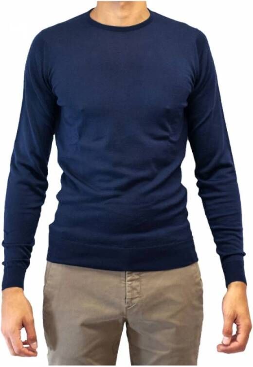 John Smedley Lundy pullover Blauw Heren