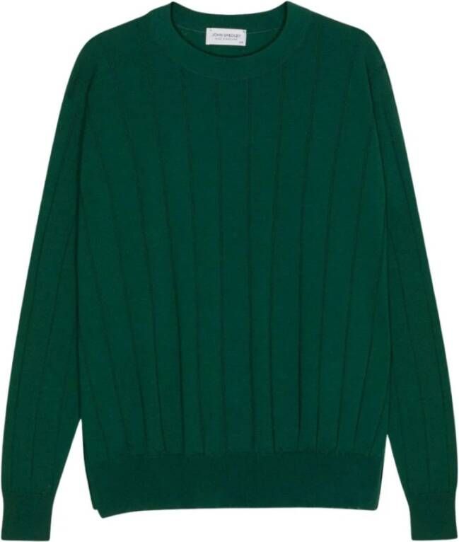 John Smedley Ontspannen Vierkante Zoom Merino Wol Jersey Groen Dames