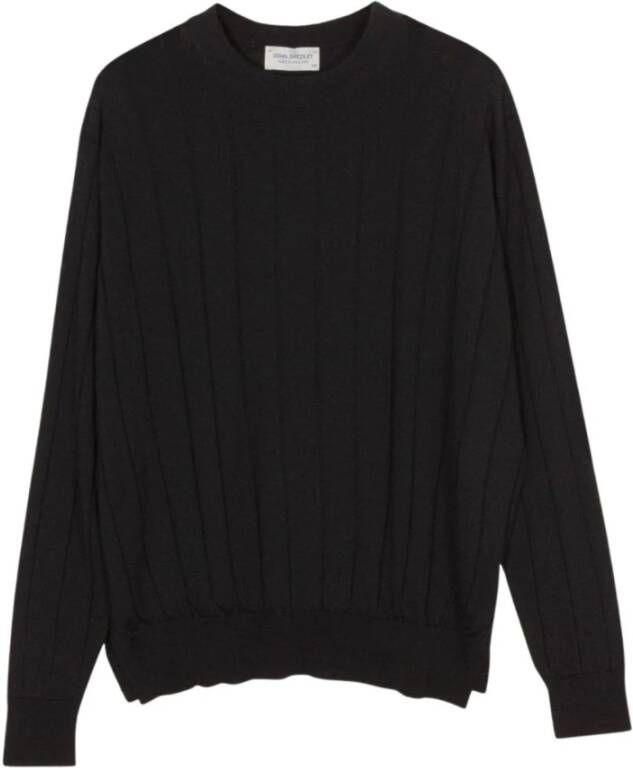 John Smedley Ontspannen Vierkante Zoom Merino Wol Trui Zwart Dames