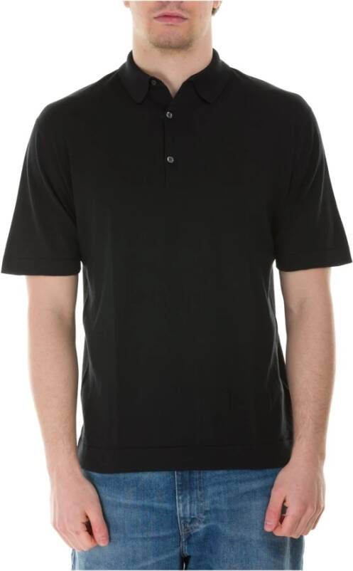 John Smedley Polo Shirt Zwart Heren