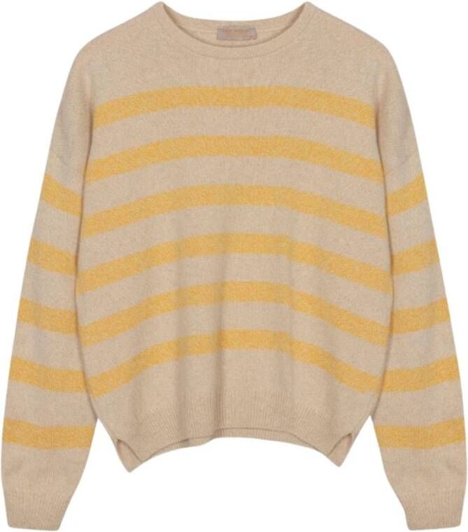 John Smedley Round-neck Knitwear Beige Dames