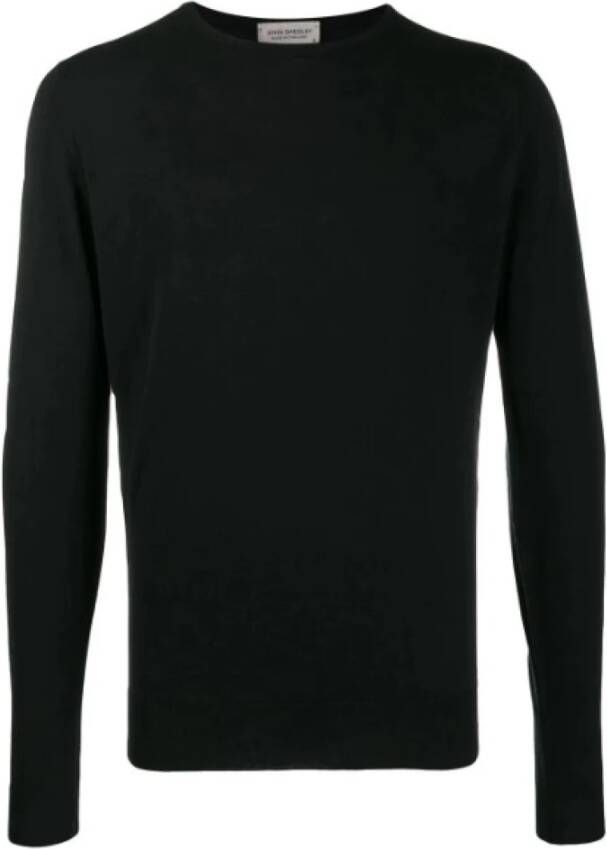 John Smedley Zwarte Truien voor Heren Black Heren
