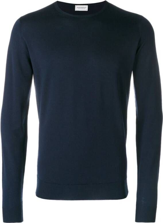 John Smedley Sweaters Blue Blauw Heren