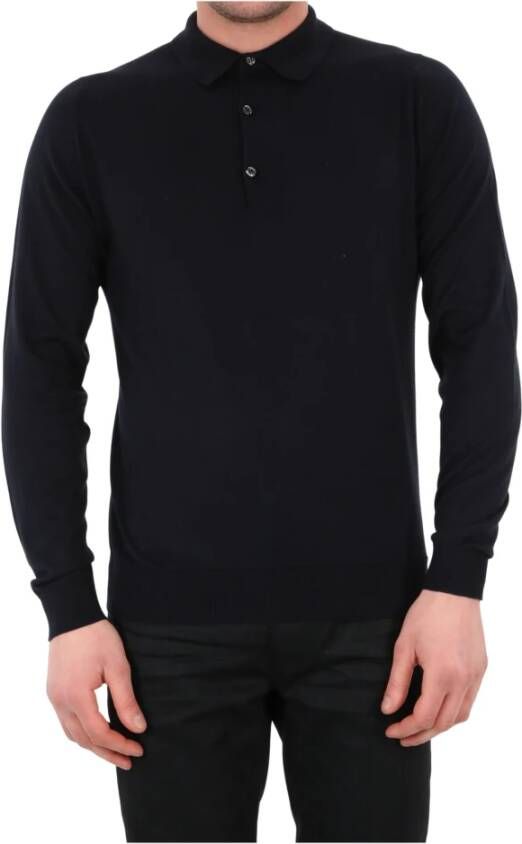 John Smedley T-Shirt Bradwell Blauw Heren