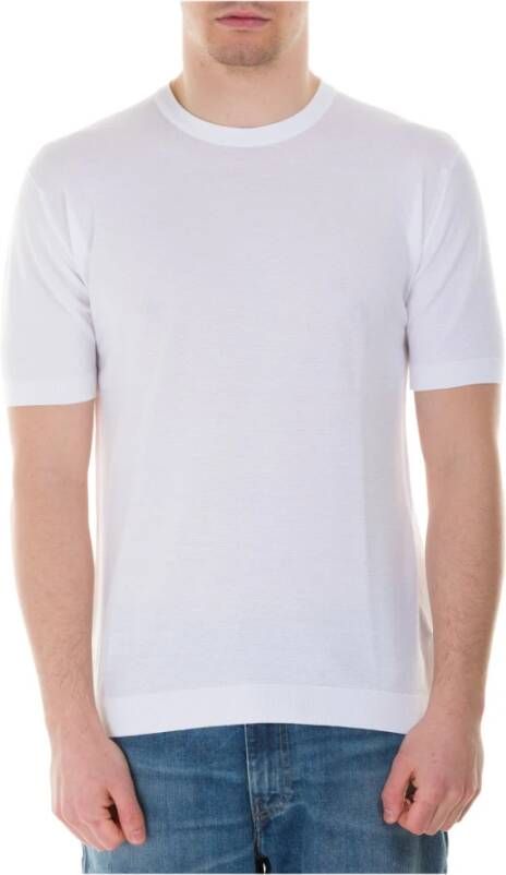 John Smedley Witte Park T-Shirt White Heren