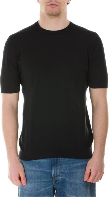 John Smedley Zwart Park T-Shirt Black Heren