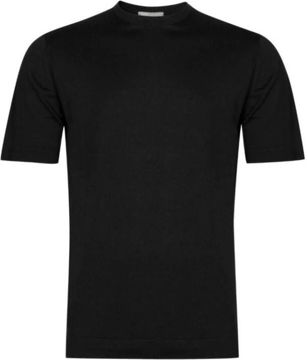 John Smedley T-Shirt Zwart Heren