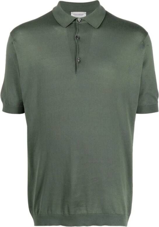 John Smedley T-shirts and Polos Green Groen Heren