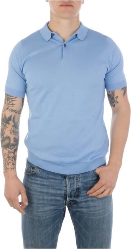 John Smedley T-Shirts Blauw Heren