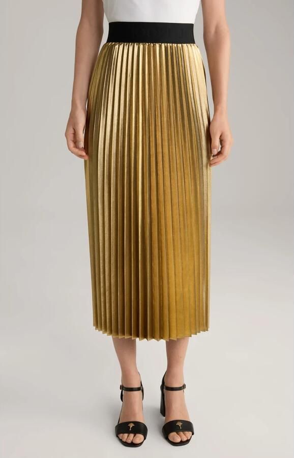 Joop! Geplooide gouden rok met elastische taille Beige Dames - Foto 3