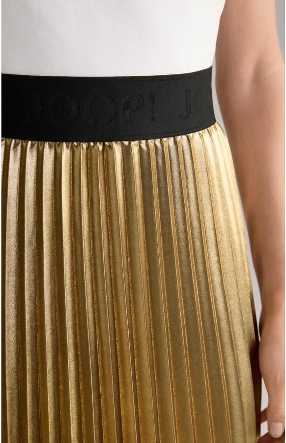 Joop! Geplooide gouden rok met elastische taille Beige Dames - Foto 2