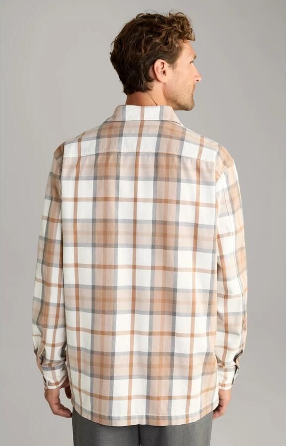 Joop! Geruite katoenen overhemd in lichte bruine tinten Beige Heren - Foto 4